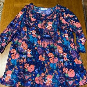 3/4 Sleeve Patterned Shirt